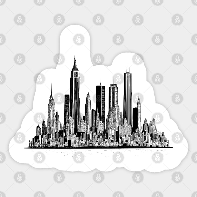 New York Cityscape Sticker by HappyDigital